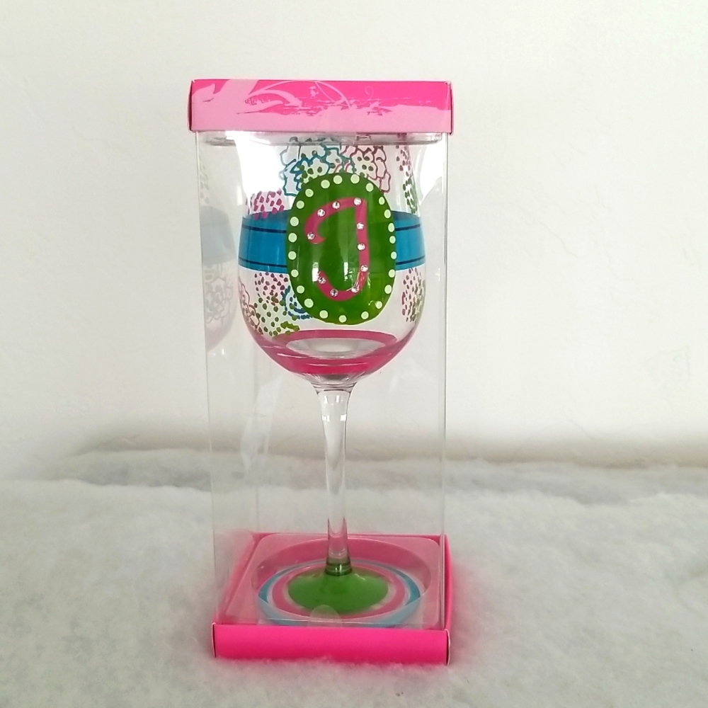 De-lite wine glass "J"